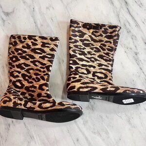 Dolce & Gabana Kids Leopard Print Boots - Size 1
